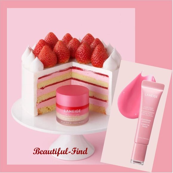 LANEIGE Lip Sleeping Mask & Glaze Craze Strawberry Shortcake and Sprinkle NIB - Picture 10 of 10